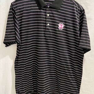 Peter Millar Cotton Golf Shirt - Pebble Beach - Black